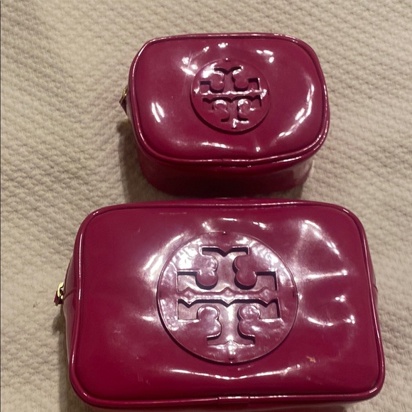 Tory Burch Fuchsia Cosmetic Bag Duo